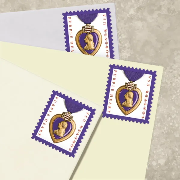 2019 Purple Hear Medal Stamps - Forever Stamps