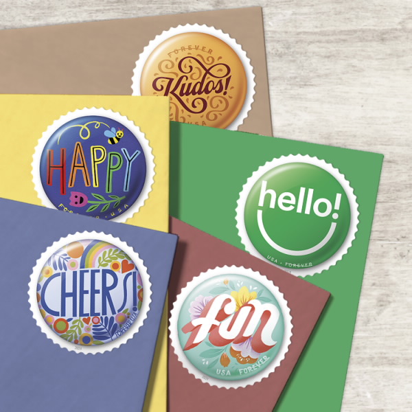 2024 Pinback Buttons Stamps - Forever Stamps