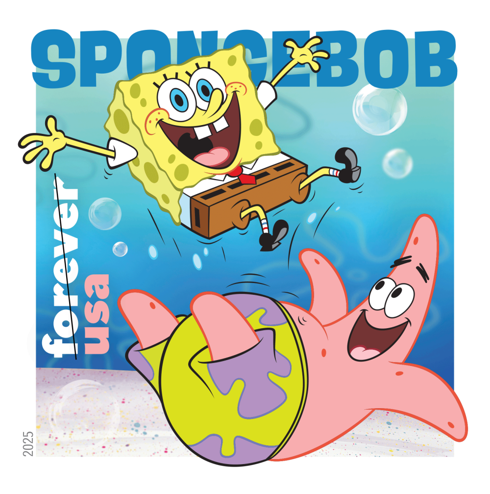 2025 SpongeBob Squarepants Stamps 80 pcs - Forever Stamps