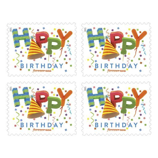 2021 Happy Birthday Stamps - Forever Stamps