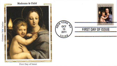 2011 Madonna of the Candelabra stamps - Forever Stamps