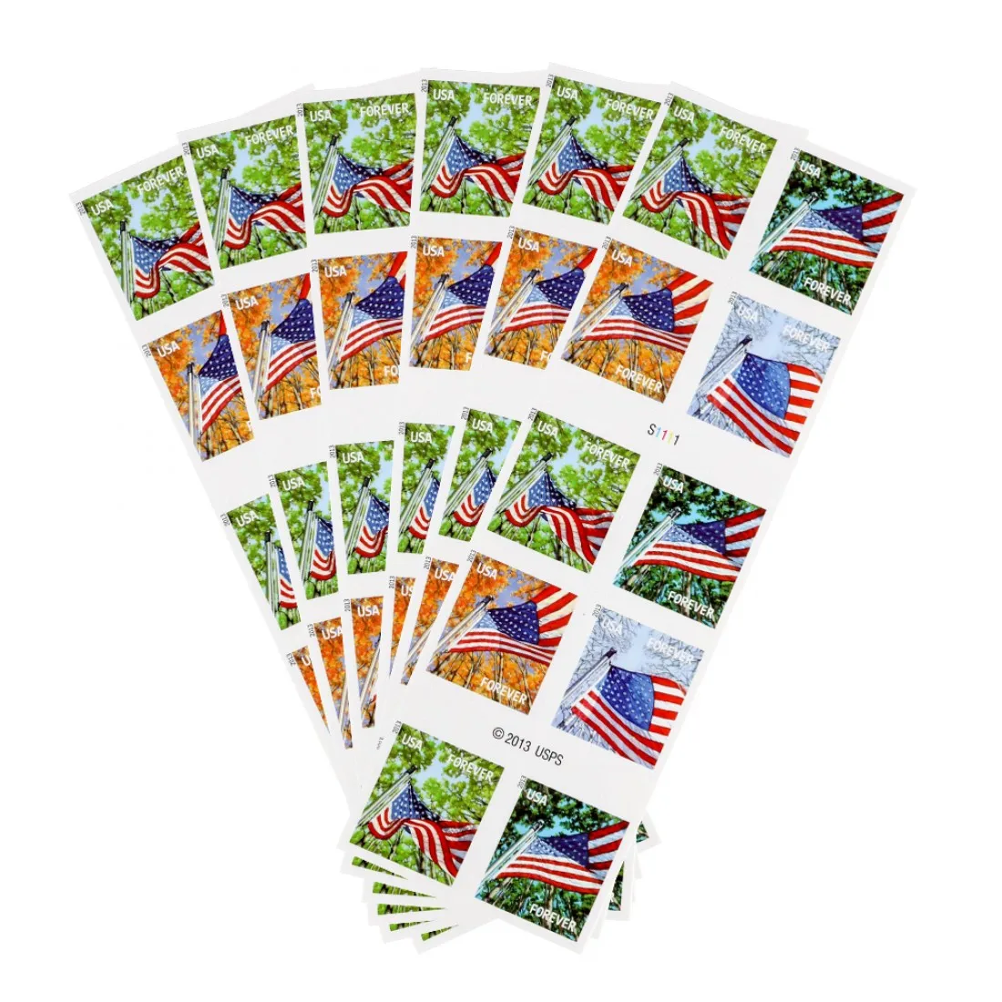 2013 A Flag for All Seasons books - Forever Stamps