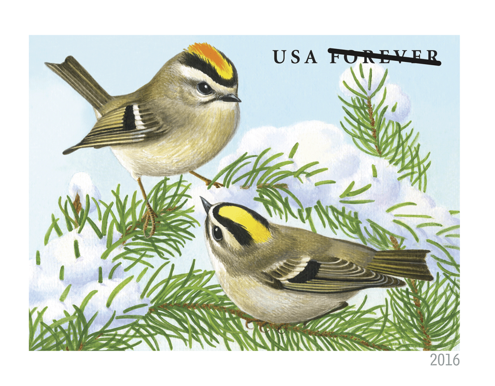 2016 Forever Stamps Songbirds In Snow - Forever Stamps