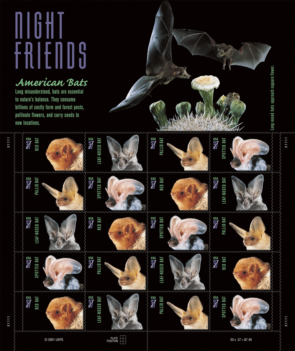2002 American Bats Stamps - Forever Stamps
