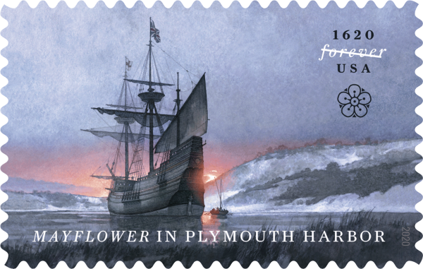2020 Mayflower in Plymouth Harbor Stamps 100 PCS - Forever Stamps