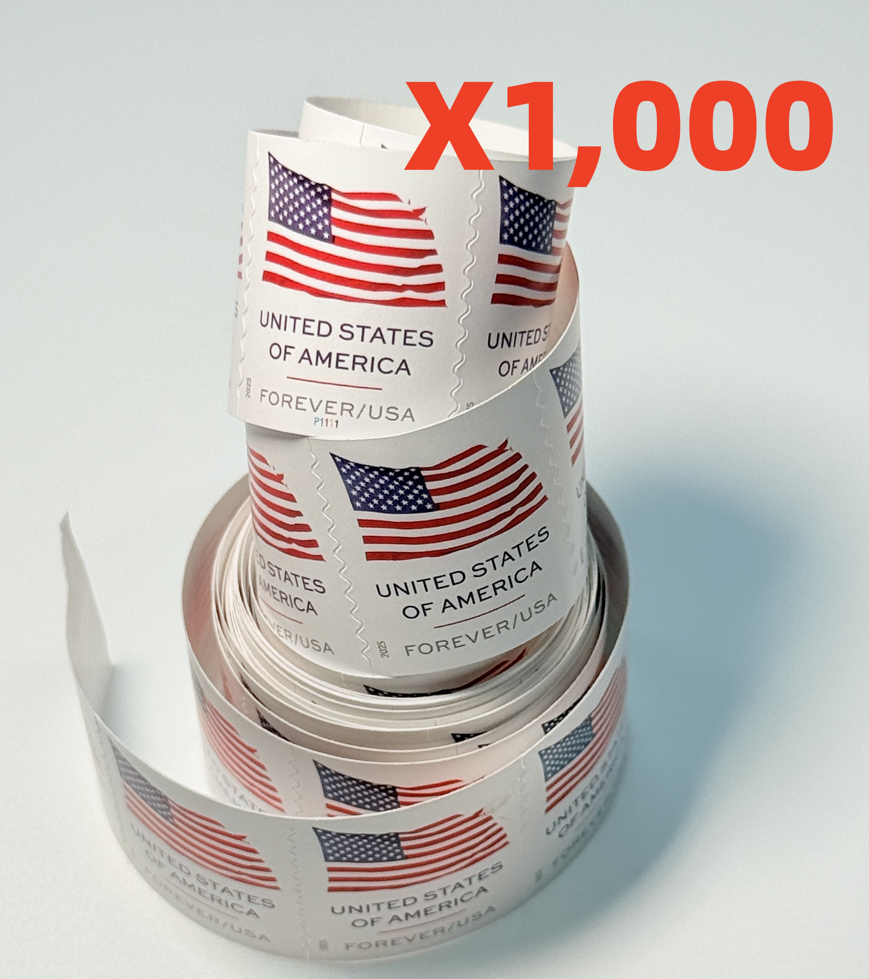 2025 U.S. Flag Stamps 1,000 Rolls BIG SALE! - Forever Stamps